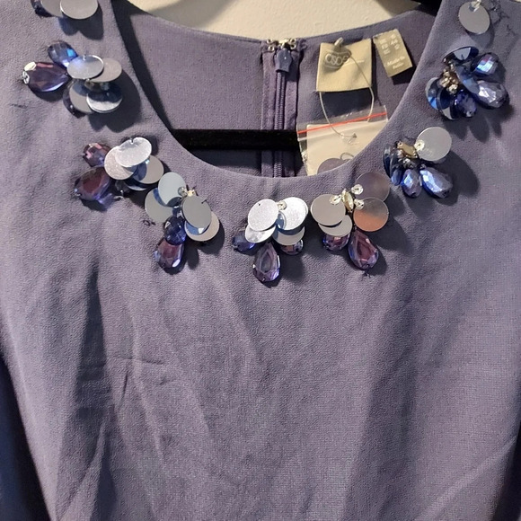 ASOS DESIGN Dusty Blue Maternity 3D embellished crop top midi dress in Size 12US - Picture 11 of 14